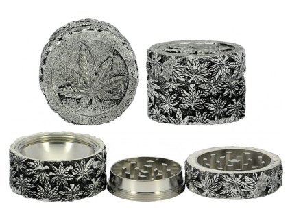 Drtička kovová 3-dílná ∅5cm WEED Silver