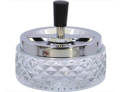 Samozhášecí skleněný popelník ø12cm 03