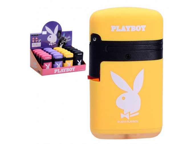 Zapalovač PLAYBOY Double Flame YELLOW