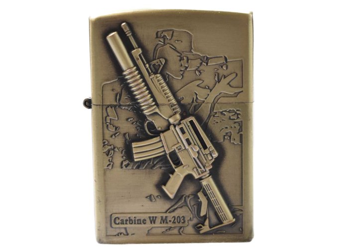 Benzínový zapalovač TOMMY GUN 04