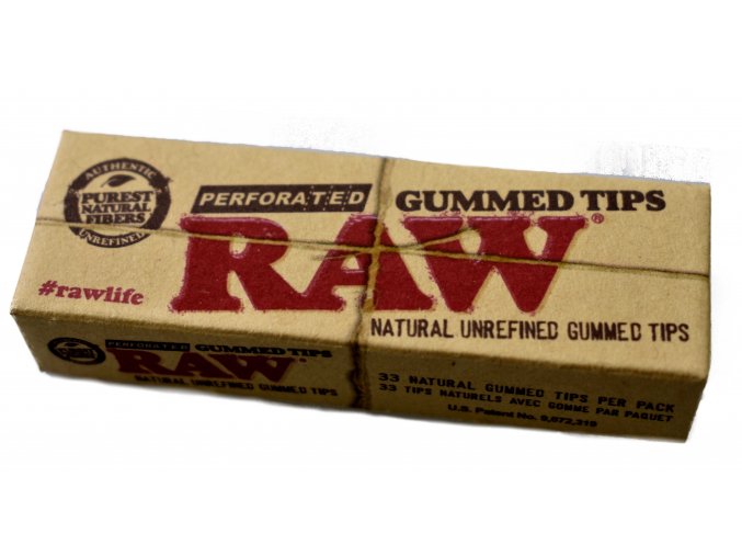Filtry RAW Gummed Tips Natural