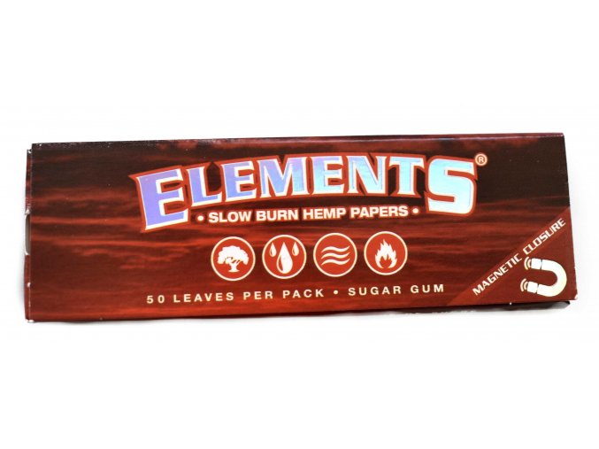 Elements red 1 1/4 hemp (magnetické zavírání)