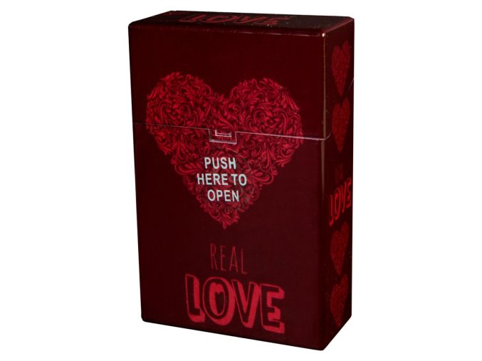 Cigaretové pouzdro s auto otevíráním LOVE HEARTS 03