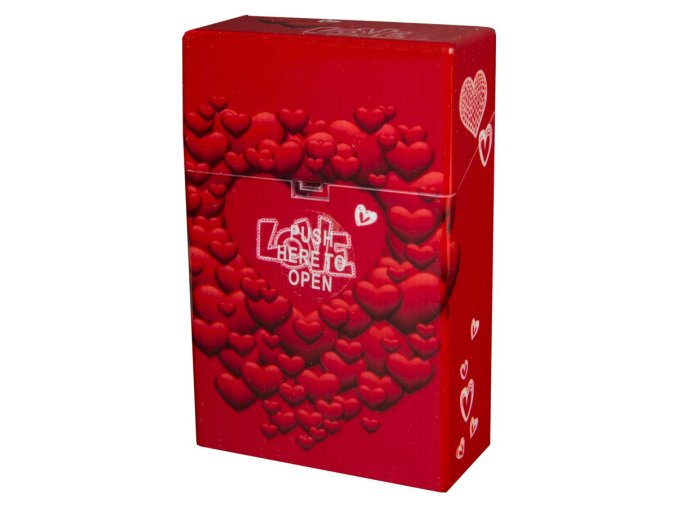 Cigaretové pouzdro s auto otevíráním LOVE HEARTS 04