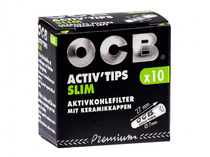 ocb filter slim activ tips aktivkohle 7mm 10 stueck