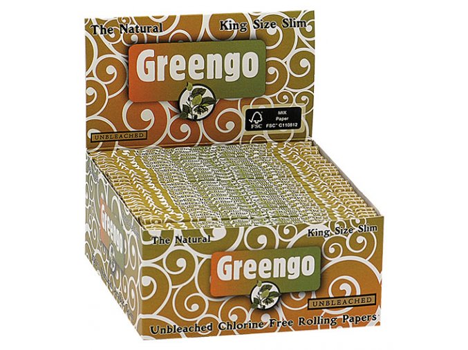 BOX (50x) Cigaretové papírky GREENGO KS Slim