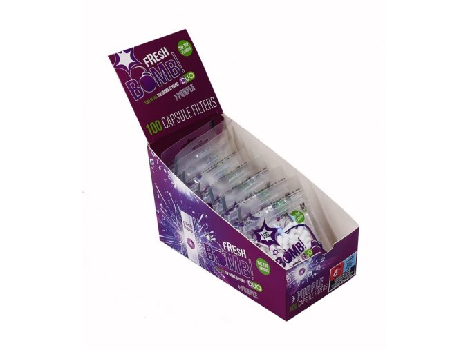 fresh bomb duo slim filter purple 1 box 10 beutel 1 ve