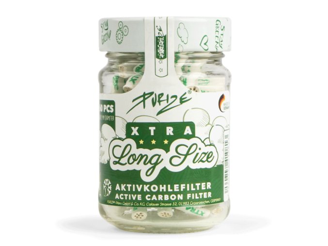 purize weiss 60 stueck im glas xtra long size o 5mm aktivkohlefiler