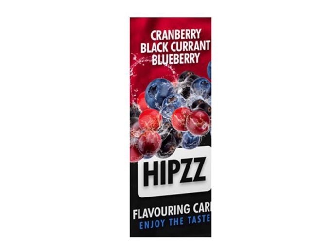 hipzz cranberry black currant blueberry cranberry schwarze johannisbeere blaubeere aroma card 20er box