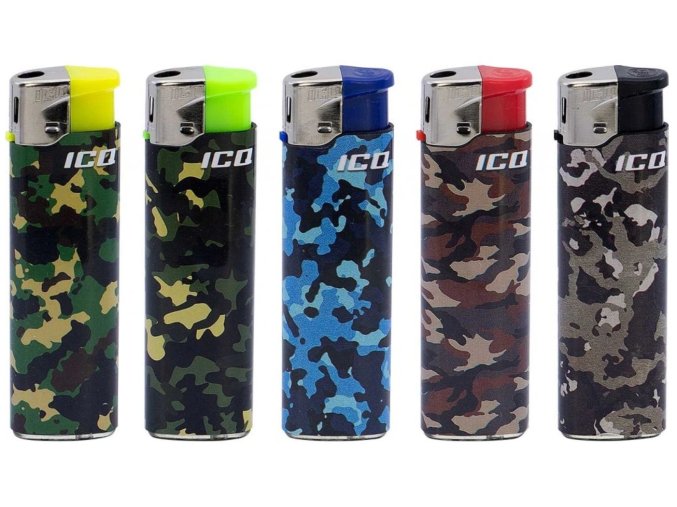 Plnitelný zapalovač ICQ Camouflage