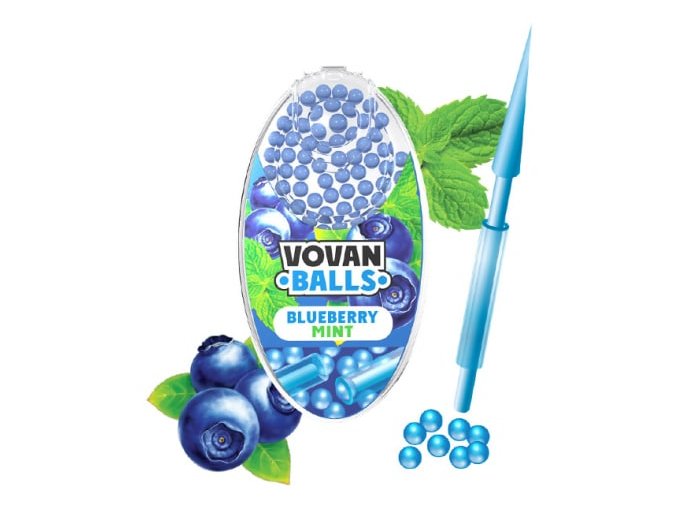 Vovan Aroma Click Kugler Blueberry Mint 100 Stk www.jware .dk