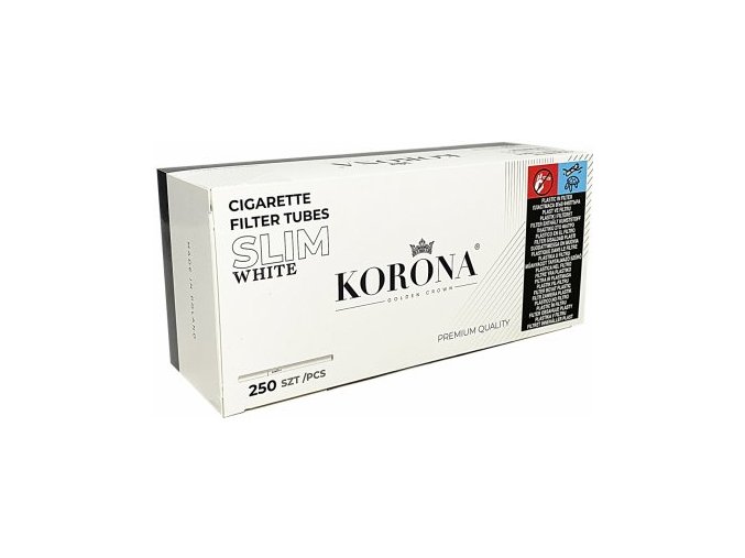 Bílé SLIM dutinky Korona WHITE 250ks