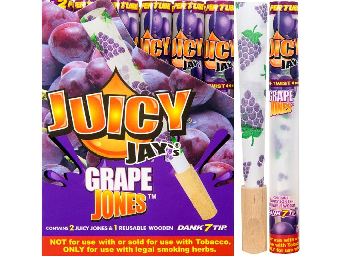 Konopné dutinky na jointy Juicy Jay´s Grape 1 1 / 4 2ks