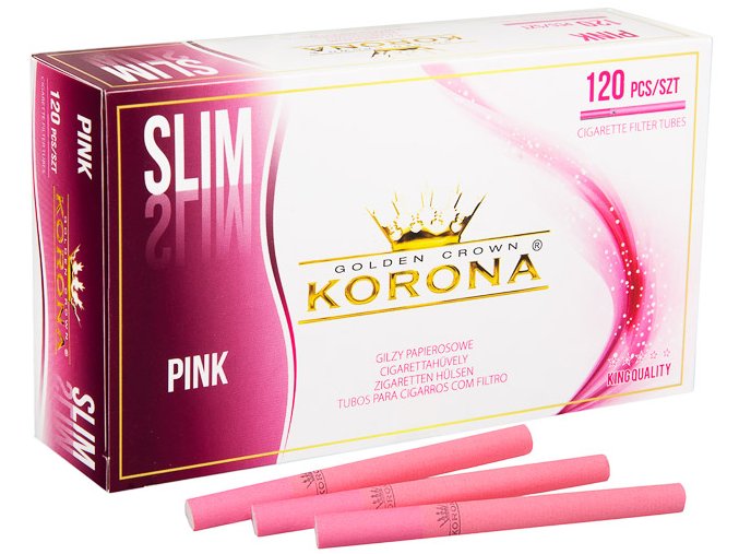 SLIM dutinky Korona FULL PINK 120ks