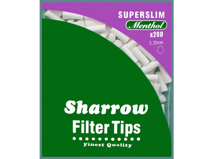 SHARROW Super Slim Menthol Filters 200ks - 5,3mm