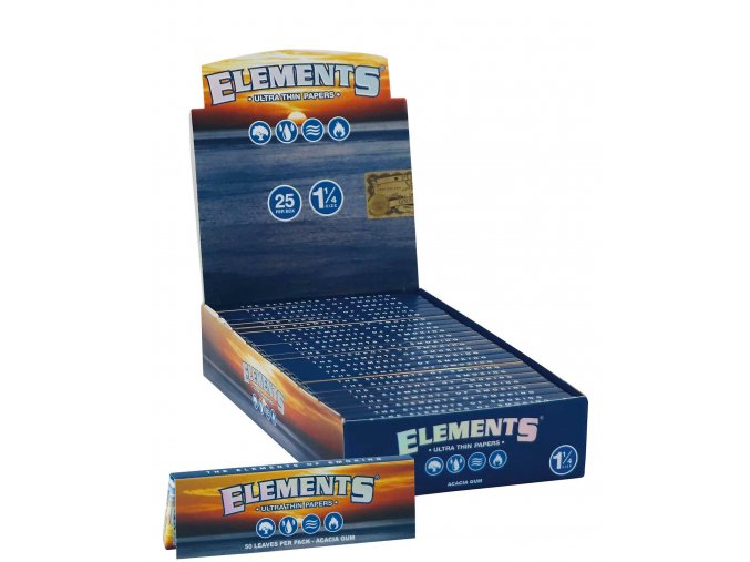 Cigaretové papírky Elements 1 1/4 Thin (magnetické zavírání)