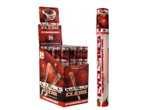 1 box cyclones clear strawberry cones transparent pre rolled1