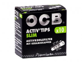 ocb filter slim activ tips aktivkohle 7mm 10 stueck