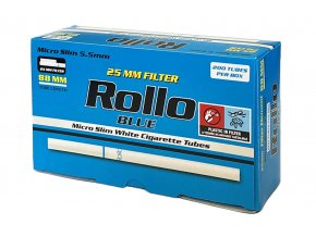Bílé dutinky MICRO SLIM ROLLO BLUE 88/25 200ks
