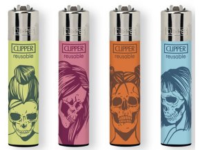 Zapalovač Clipper Large Bone Chic