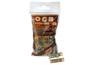 ocb limited edition ungebleicht activ tips slim o 7mm aktivkohlefilter 10 beutel a 50 stueck display~2