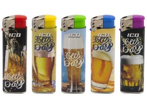 Plnitelný zapalovač ICQ Beer Day