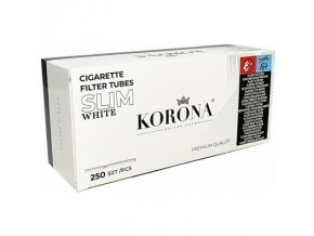 Bílé SLIM dutinky Korona WHITE 250ks