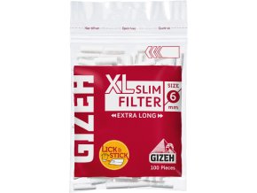 Dlouhé slim filtry GIZEH XL 100ks