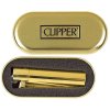 Zapalovač CLIPPER GOLD + plechová krabička