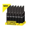 clipper mini stabfeuerzeug all black soft touch 24er display