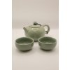 Set konvičky a šálků celadon - zelená
