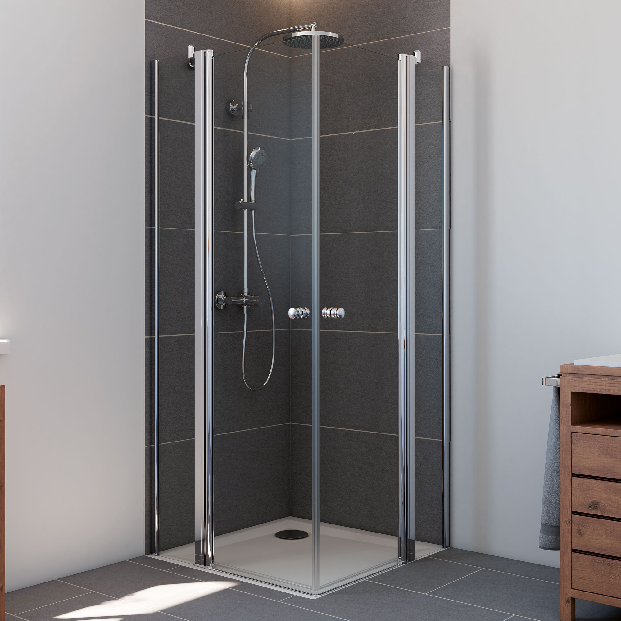 Štvorcové sprchové kúty