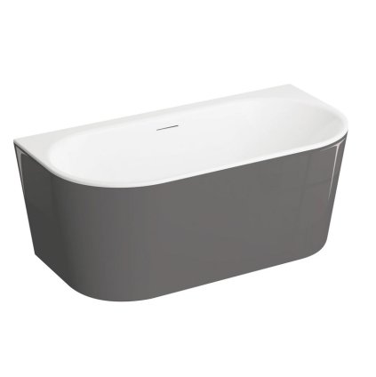 Voľne stojaca akrylátová vaňa Polimat SOLA 160x75 popoľová (00176)