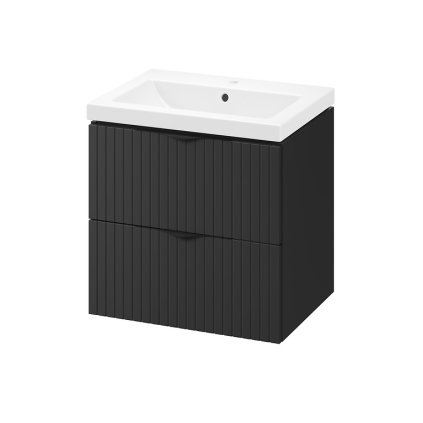 CERSANIT - set C461 kúpeľnová skrinka TIRSO 60 čierna matná s umývadlom (S801-586-DSM)