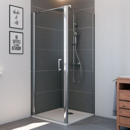 Štvorcový sprchový kút Sanovo T1 KOMBI 100x100 - (96-101)x(96-99)x190 cm (T1K_100100C)