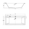 Obdĺžniková akrylátova vaňa Cersanit INTRO 180x80 cm (S301-222)