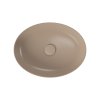 Keramické umývadlo na dosku Cersanit Larga ELLIPSE hnedá matná