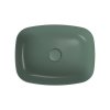 Keramické umývadlo na dosku Cersanit Larga obdĺžnikové, zelená matná 50,5x38,5 cm (K677-065)