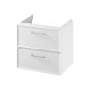 S1021 001 MILLE 60 WASHBASIN CABINET WHITE MAT DSM WITH S599 0183 MILLE HANDLE SILVER