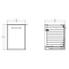 S1022 010 MILLE 40 CABINET WITH LAUNDRY BASKET FIORD MOUNT R