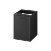 S1022 012 MILLE 40 CABINET WITH LAUNDRY BASKET BLACK MAT MOUNT WITH S1021 018 MILLE HANDLE BLACK