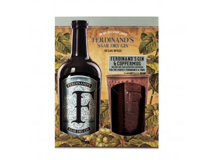 Ferdinands Saar dry gin 0,5L 44% + copper mug  + copper mug