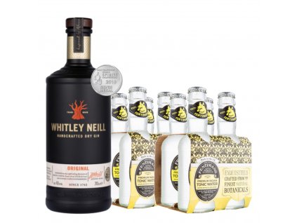 Whitley Neill original gin 0,7L 43% + 8ks Fentimans indian tonic 0,2l  + Fentimans indian tonic 0,2L 8ks