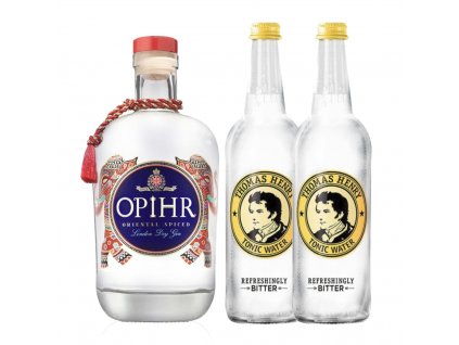 Opihr Oriental Spiced London Dry Gin 1L 42,5% GT  + 2x Thomas Henry tonic 0,75L