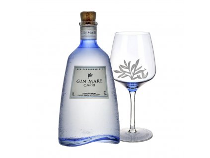 Gin Mare Capri 1,0L 42,7% + sklenice  + sklenice