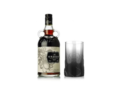 Kraken black spiced 0,7L 40% + sklenice