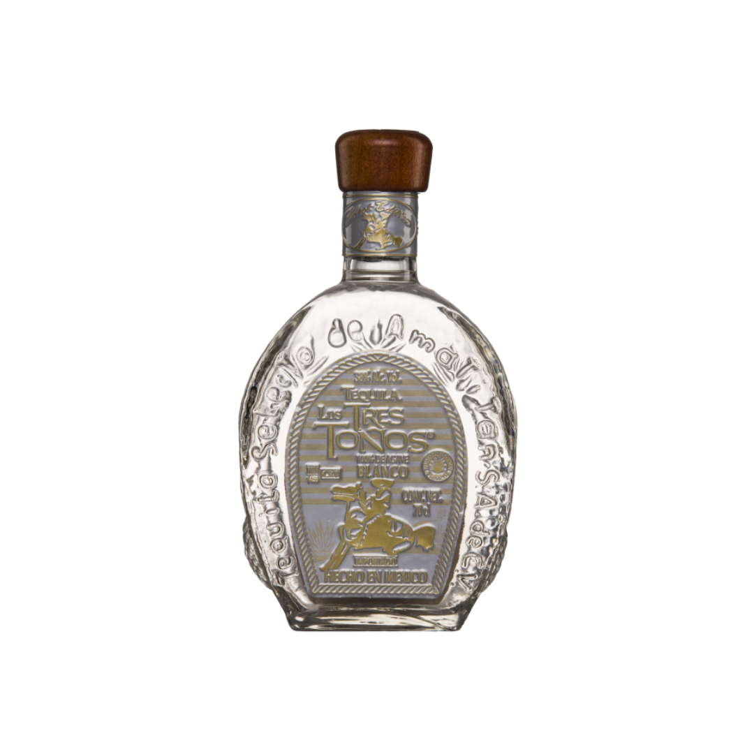 Los Tres Toňos blanco tequila 0,7L 38% (holá láhev)