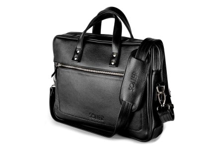 eng pl GENUINE LEATHER SHOULDER BAG SL04 WATERFORD BLACK 20155 3