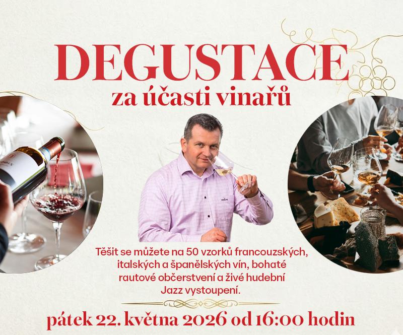 Degustace se zahraničními vinaři 22. května 2026
