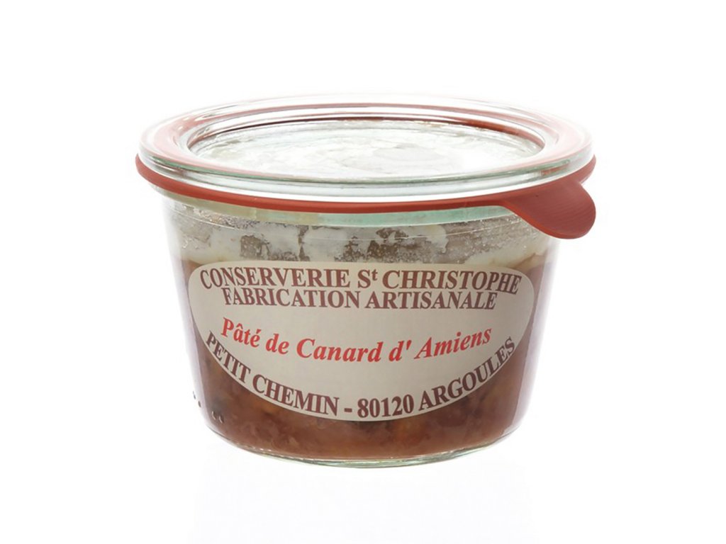 Zavařovací sklenice s Kachním pâté - Paštika Conserverie St Christophe